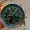 Replica Breitling Navitimer 01 1:1 SS Green Dial on Steel Strap A7750 BLS Factory - Image 2