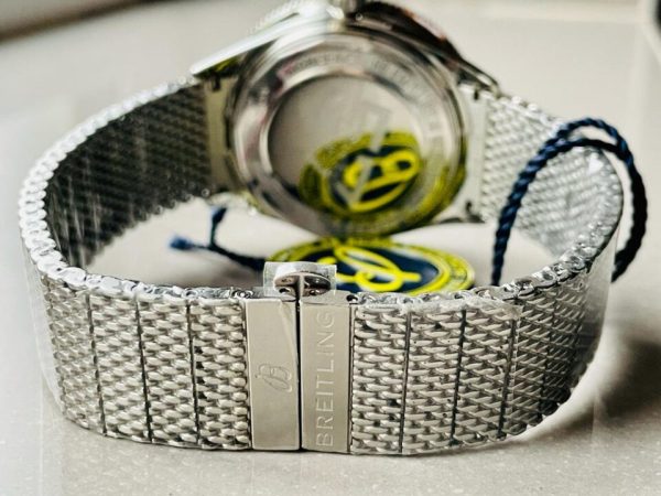 Replica Breitling SuperOcean Heritage 57 SS/Black Ceramic Bezel GF 1:1 Black Dial Colors Markers on SS Mesh Bracelet A2824 - Image 13