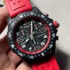 Replica Breitling Endurance pro OGF 44mm Black dial Red Rubber Strap quartz movement