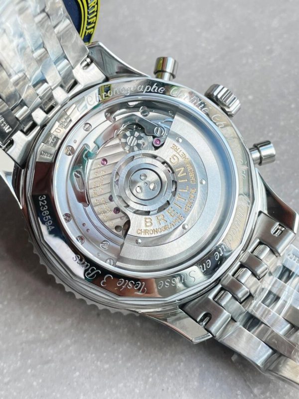 Replica Breitling Navitimer 01 1:1 SS White Dial on Steel Strap A7750 GF Factory - Image 10