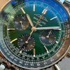 Replica Breitling Navitimer 01 1:1 SS Green Dial on Steel Strap A7750 BLS Factory - Image 3