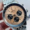 Replica Breitling Navitimer 01 1:1 SS Salmon Dial on Steel Strap A7750 BLS Factory - Image 6