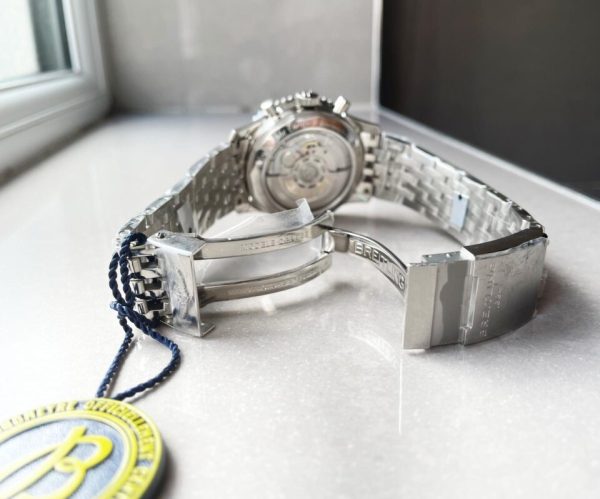 Replica Breitling Navitimer 01 1:1 SS White Dial on Steel Strap A7750 GF Factory - Image 15