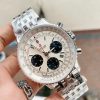 Replica Breitling Navitimer 01 1:1 SS White Dial on Steel Strap A7750 GF Factory - Image 6