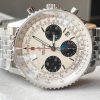 Replica Breitling Navitimer 01 1:1 SS White Dial on Steel Strap A7750 GF Factory - Image 2