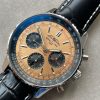 Replica Breitling Navitimer 01 1:1 SS salmon Dial on Brown leather Strap A7750 BLS Factory - Image 4