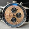 Replica Breitling Navitimer 01 1:1 SS salmon Dial on Brown leather Strap A7750 BLS Factory - Image 3
