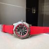 Replica Breitling Avenger GMT SS GF 1:1 Best Edition Black Dial Stick Markers on RED rubber Strap A2836 V2 limited edition - Image 5