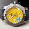 Replica Breitling Avenger II Seawolf PVD GF 1:1 Best Edition Yellow Dial on Black Rubber Strap A2824 V2 - Image 6