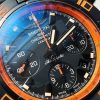 Replica Breitling Chronomat 44mm Blacksteel Orange GF 1:1 Best Edition Black Dial on Black Rubber Strap A7750 - Image 2