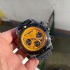 Replica Breitling Chronomat 44mm Blacksteel GF 1:1 Special Edition Yellow Dial on Black Rubber Strap A7750