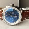 Replica Breitling Premier Chronograph 42 OXF 1:1 Best Edition Blue Dial on Brown Leather Strap A7750 - Image 4