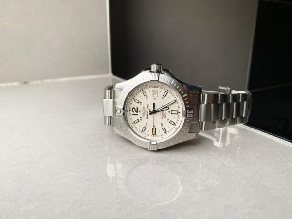 Replica Breitling Colt Automatic 44mm SS GF 1:1 Best Edition White Textured Dial on SS Bracelet A2824 - Image 5