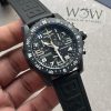 Replica Breitling Endurance pro OGF 44mm Army black dial black Rubber Strap quartz movement
