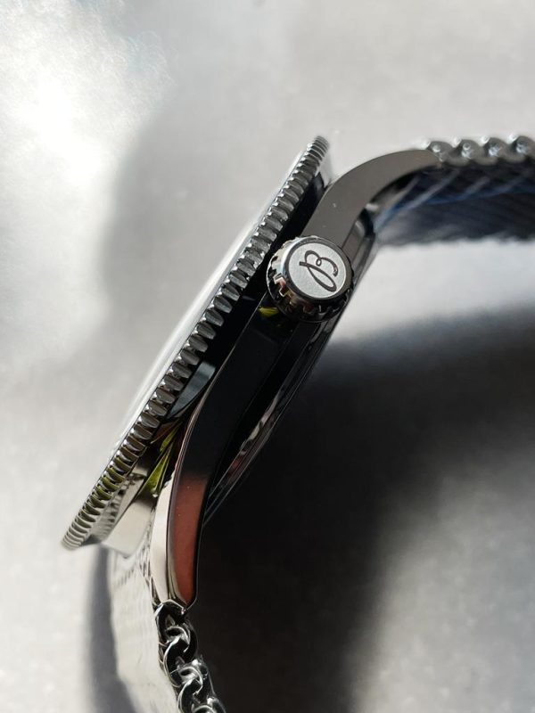 Replica Breitling SuperOcean Heritage 57 SS/Black Ceramic Bezel GF 1:1 Blue Dial Colors Markers on SS Mesh Bracelet A2824 - Image 14