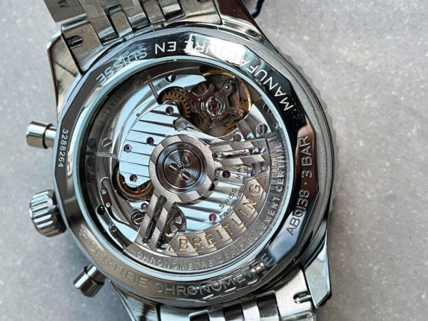 Replica Breitling Navitimer 01 1:1 SS Salmon Dial on Steel Strap A7750 BLS Factory - Image 10