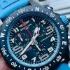 Replica Breitling Endurance pro OGF 44mm Black dial Light Blue Rubber Strap quartz movement - Image 4