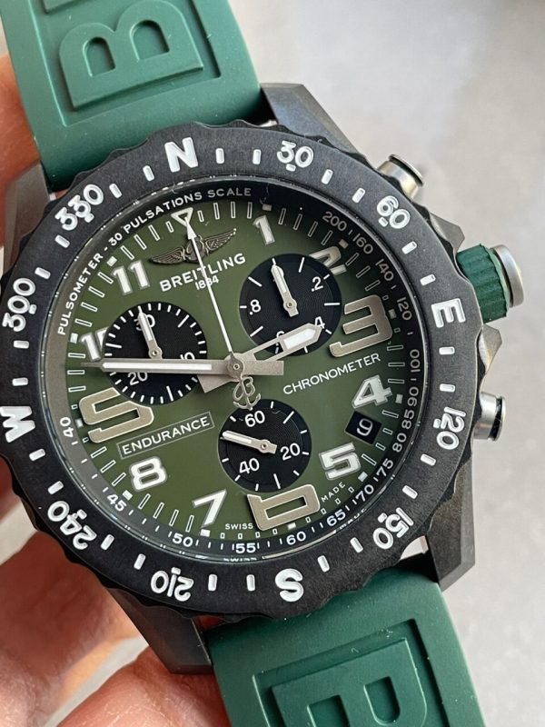 Replica Breitling Endurance pro OGF 44mm Army green dial green Rubber Strap quartz movement - Image 7
