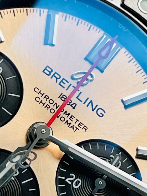 Replica Breitling Chronomat SS  Copper dial Two Tone Bracelet Watch GF Factory 7750 movement - Image 6