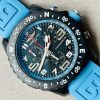 Replica Breitling Endurance pro OGF 44mm Black dial Light Blue Rubber Strap quartz movement - Image 2
