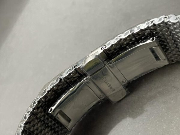 Replica Breitling SuperOcean Heritage 57 SS/Black Ceramic Bezel GF 1:1 Black Dial Colors Markers on SS Mesh Bracelet A2824 - Image 14