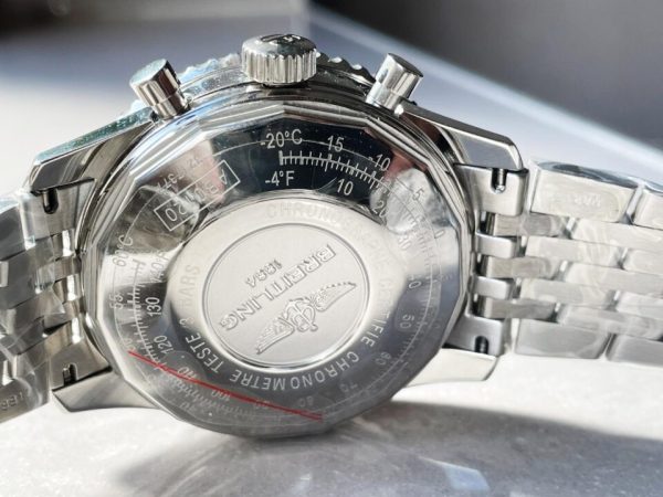 Replica Breitling Navitimer SS GF 1:1 Best Edition SS Black Dial on SS Bracelet A7750 - Image 10